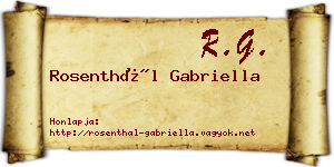 Rosenthál Gabriella névjegykártya
